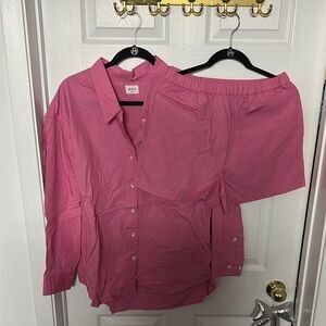 Wilfred Free Pink Shirt and Shorts Set